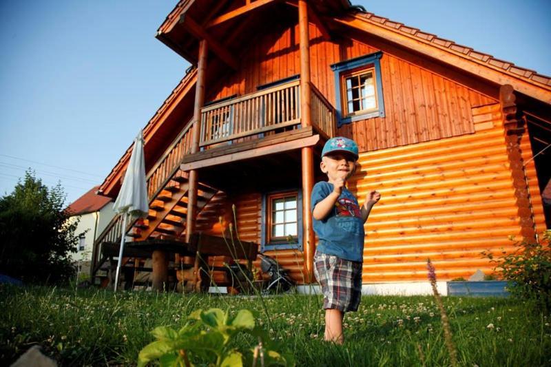 Ferienwohnung Im Blockhaus Rosenkranz Rathmannsdorf 外观 照片